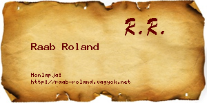 Raab Roland névjegykártya