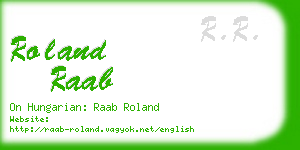 roland raab business card